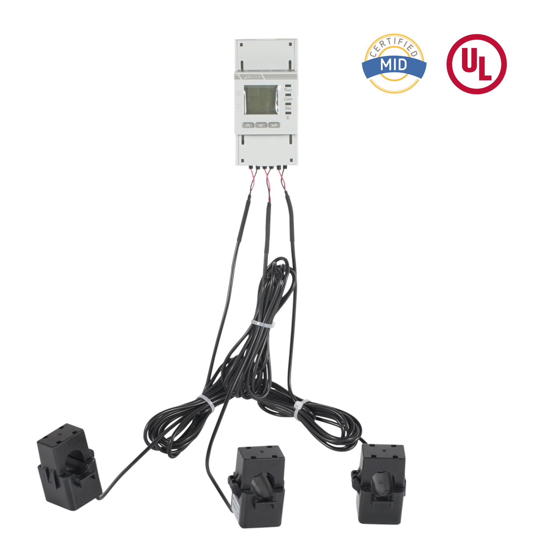 عداد طاقة AC ثلاثي الطور معتمد من UL مع CTs منقسمة