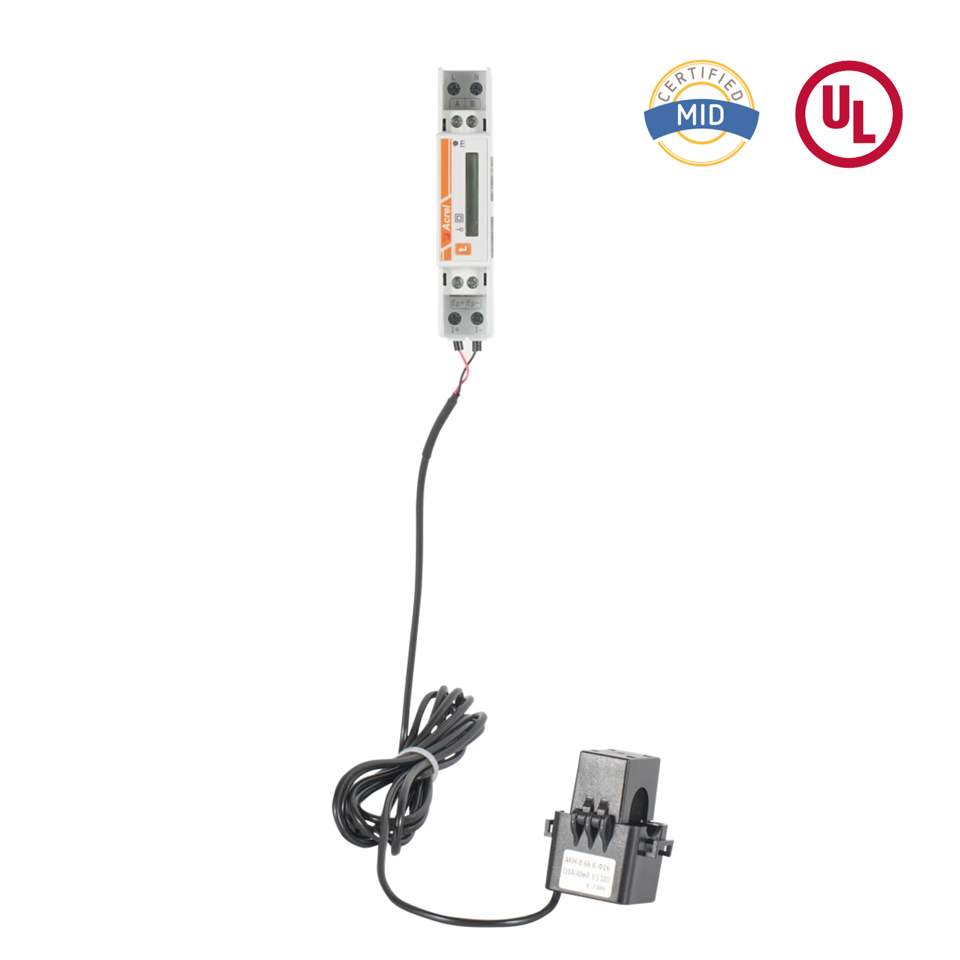 عداد طاقة AC أحادي الطور معتمد من UL مع CT سبليت كور