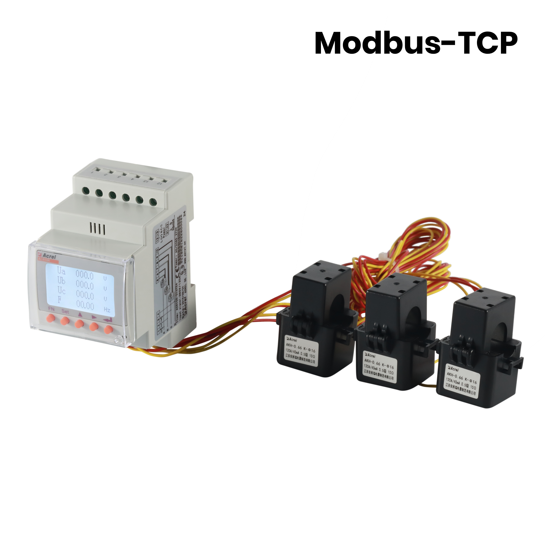 اتصال إيثرنت Modbus-TCP AC عداد الطاقة ثلاثي الطور مع CTs الخارجية
